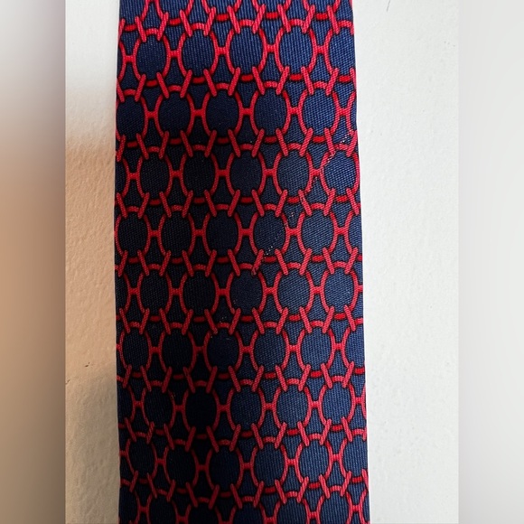 Authentic Hermes Geometric Silk Tie - Picture 7 of 12